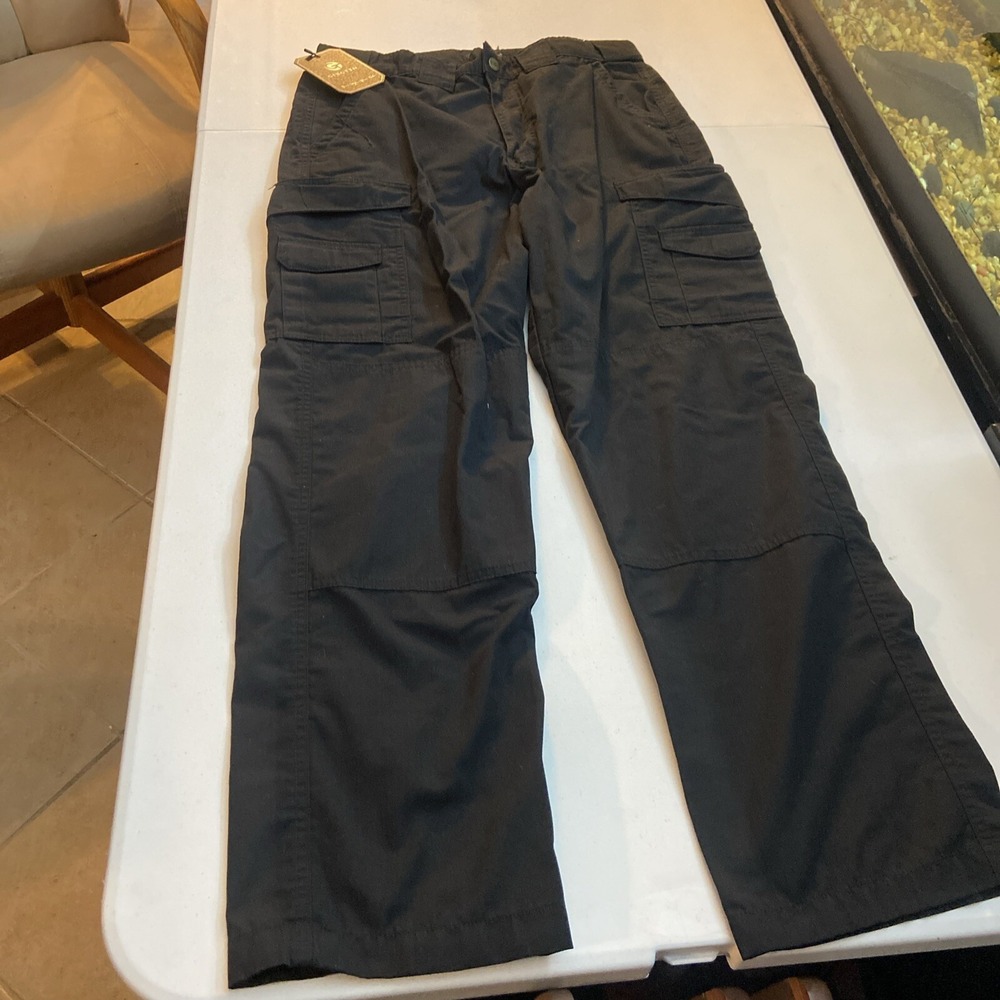 Gingtto Men's Cargo Pants 32x31 Black | Utility Workwear Casual Pants